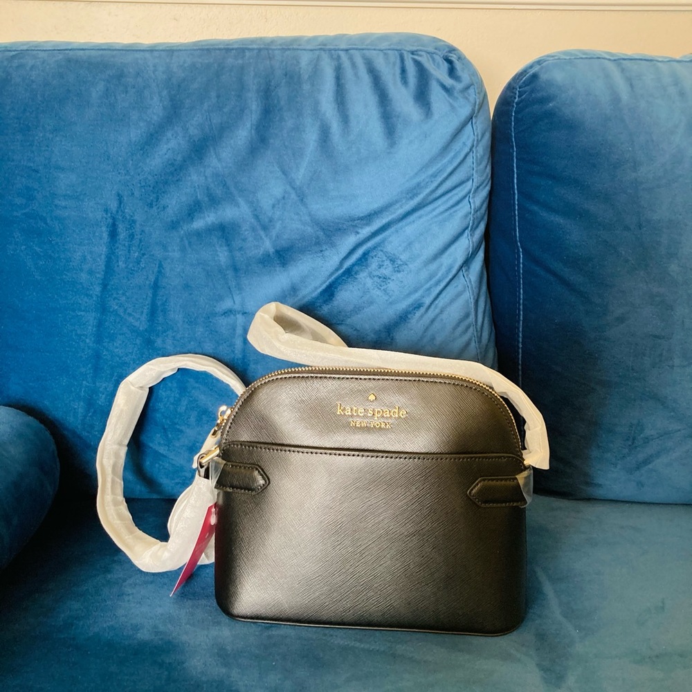 NWT KATE SPADE BLACK STACI DOME CROSSBODY BAG - Picture 9 of 10